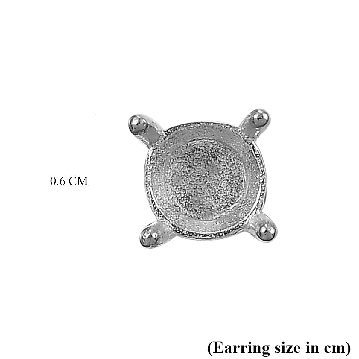 Solitaire Stud Push Post Earring with Push Back in Rhodium Overlay Sterling Silver 8031045 1