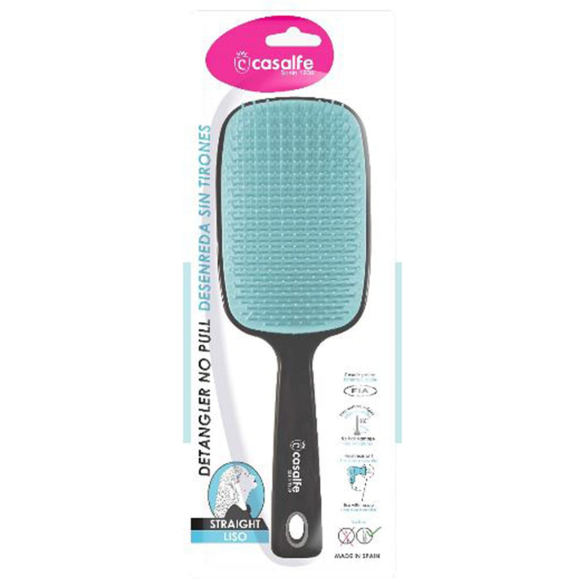 Casalfe Detangle No Pull Brush Straight Hair (XL) - Blue 7557158 0