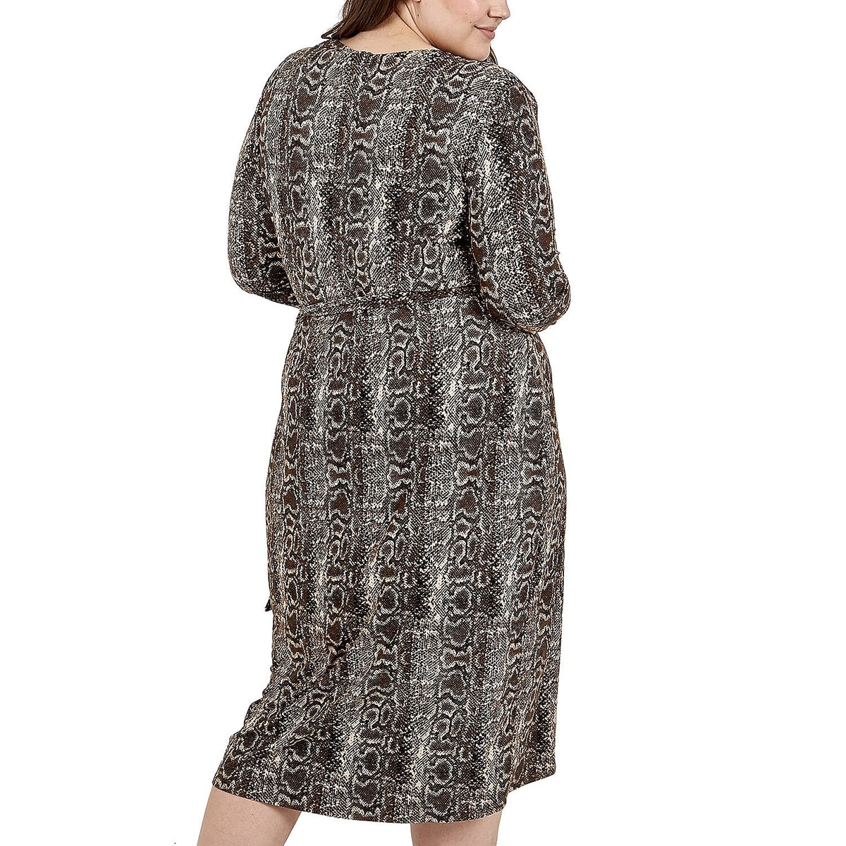 Nova Of London: Curve Wrap Midi Dress - Brown 6095548 1