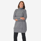 Nova of London Cable Knit Roll Neck Jumper (Size M-L) - Grey