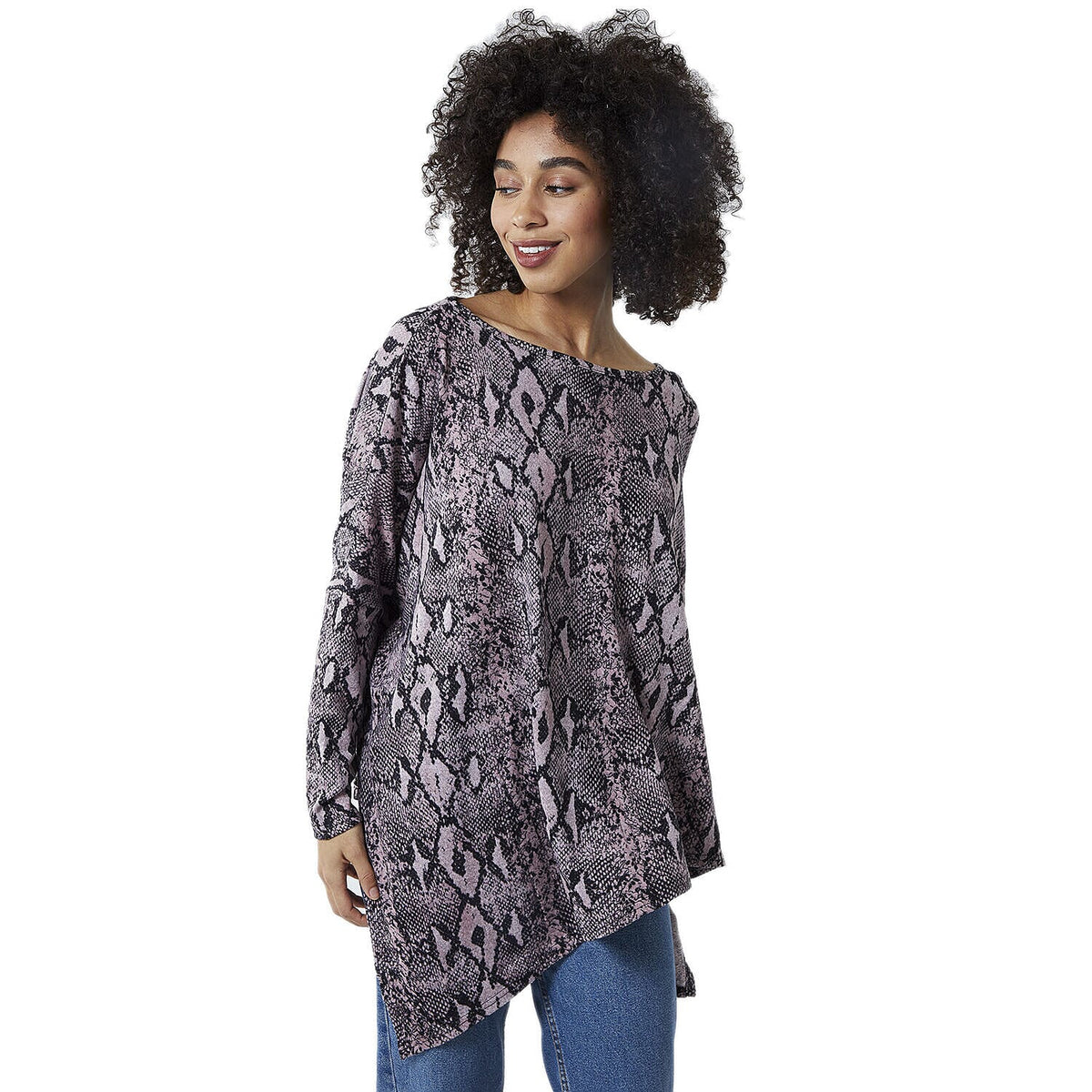 Nova of London - Curve Collection Slash Neck Asymmetric Women's Top 7264898 0