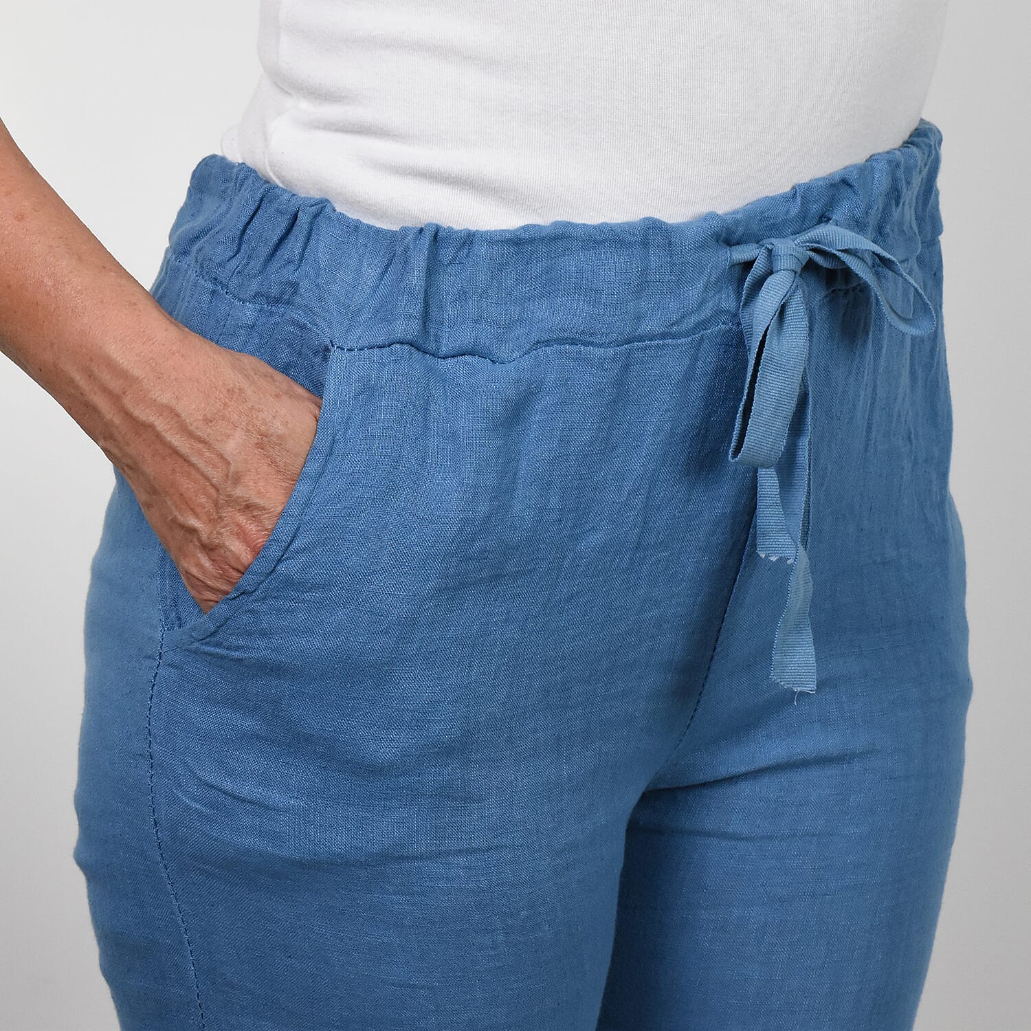 Nova of London Linen Trousers - Blue 6250336 3