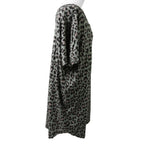 Nova of London Off Shoulder Leopard Print V-Neck Oversized Dress  in Khaki (Length 92cm) (Size up to 20)
