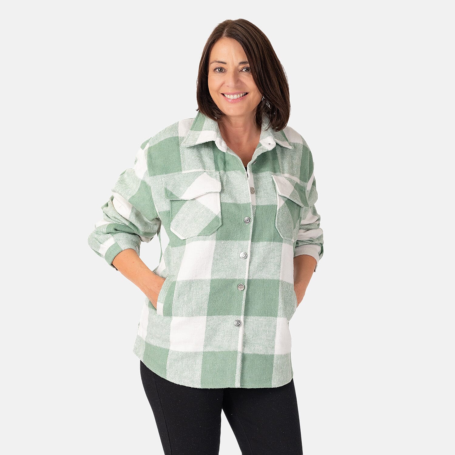 Nova of London Polyester Woven Jacket (Size 1x1 cm) - Green 7713275 3