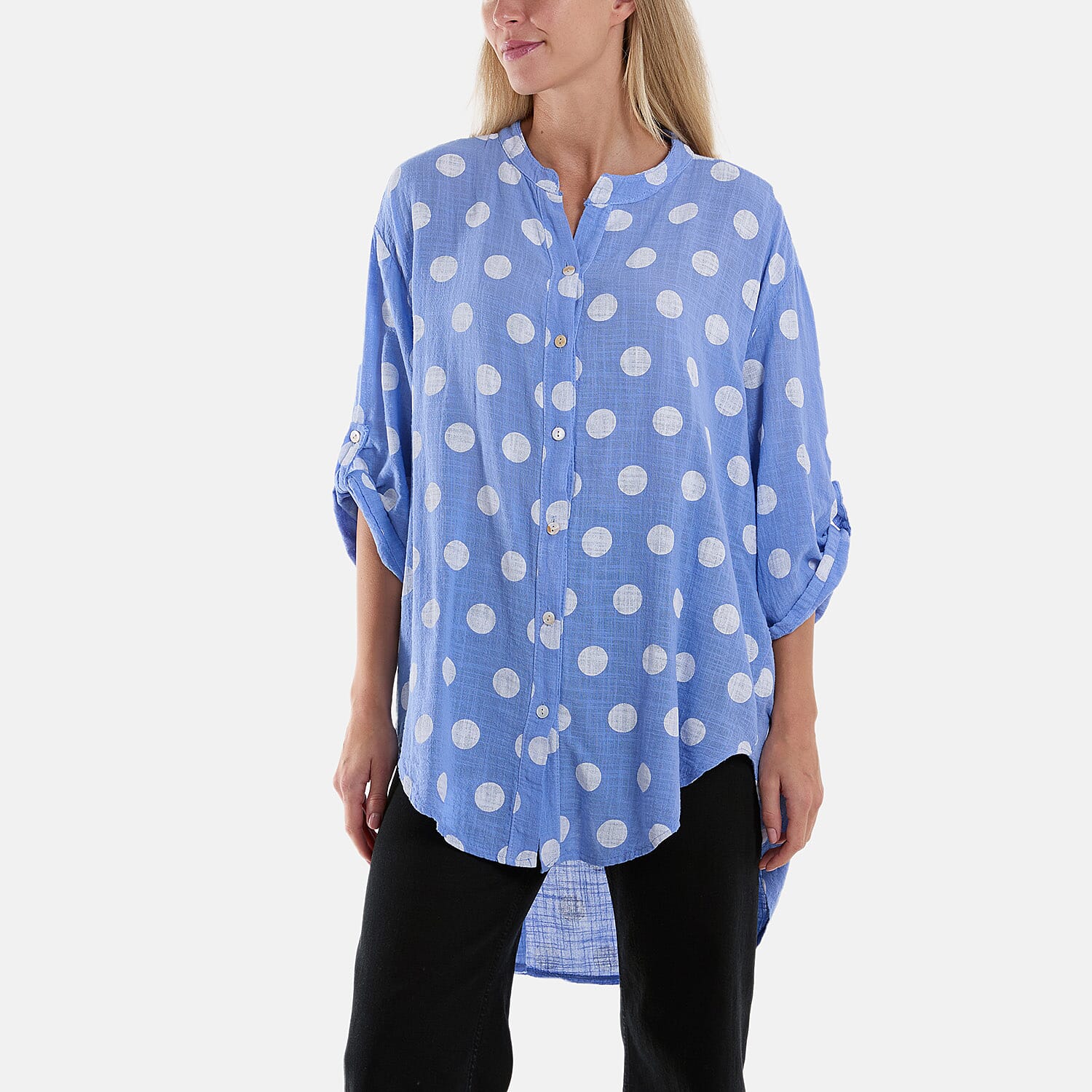 Moda Italia Polka Dot Pure Cotton Shirt 7778644 0