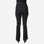 Nova of London Thick Waistband Plain Flared Trousers (Size L) - Black