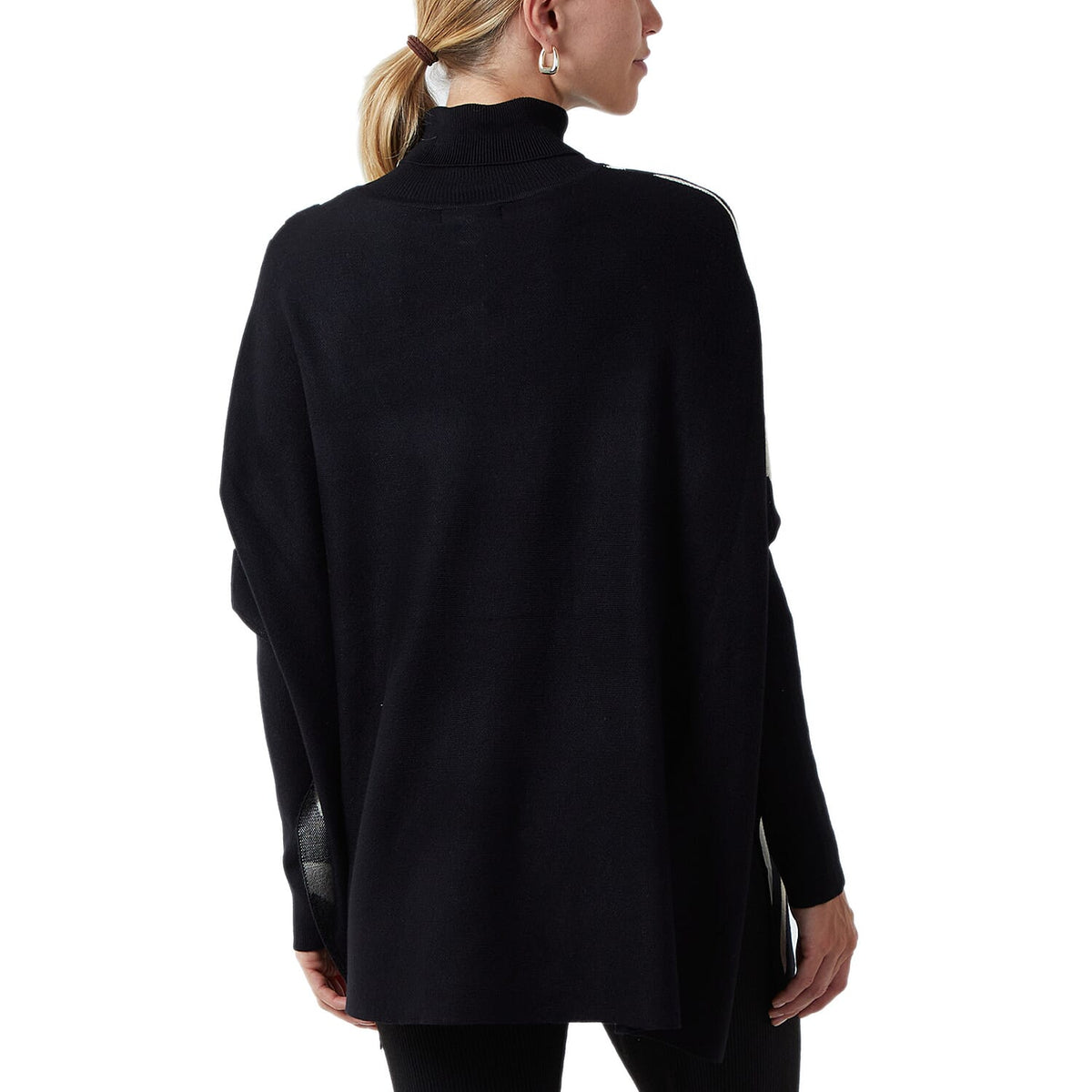 Nova of London Zebra Roll Neck Poncho Jumper (One Size, 8-20) - BlackÂ  7264899 1