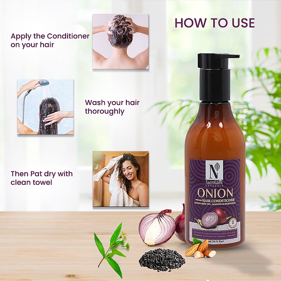 NutriGlow Natural Onion Hair Conditioner 6019064 5