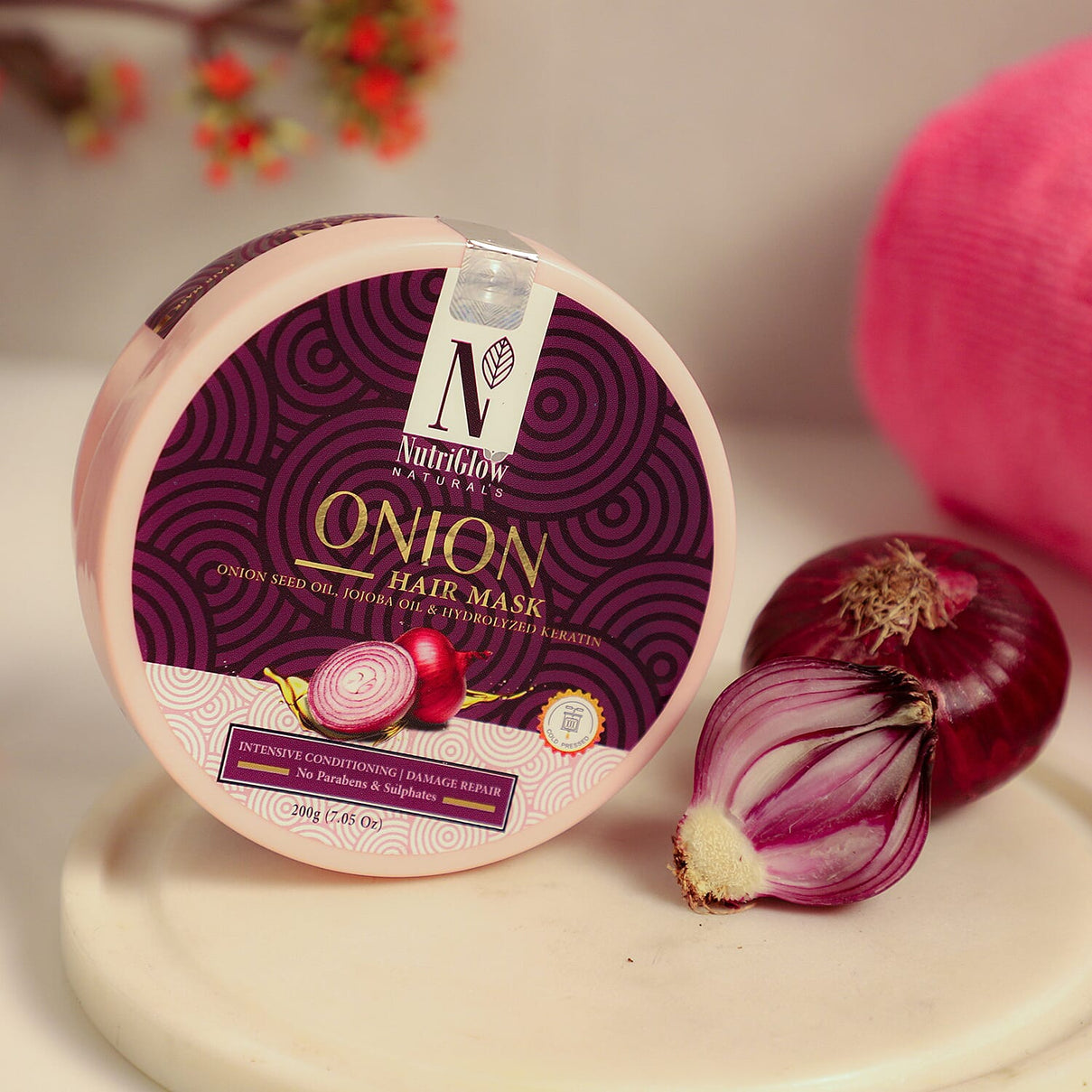 NutriGlow Naturals - Onion Hair Mask - 200g 6019061 2