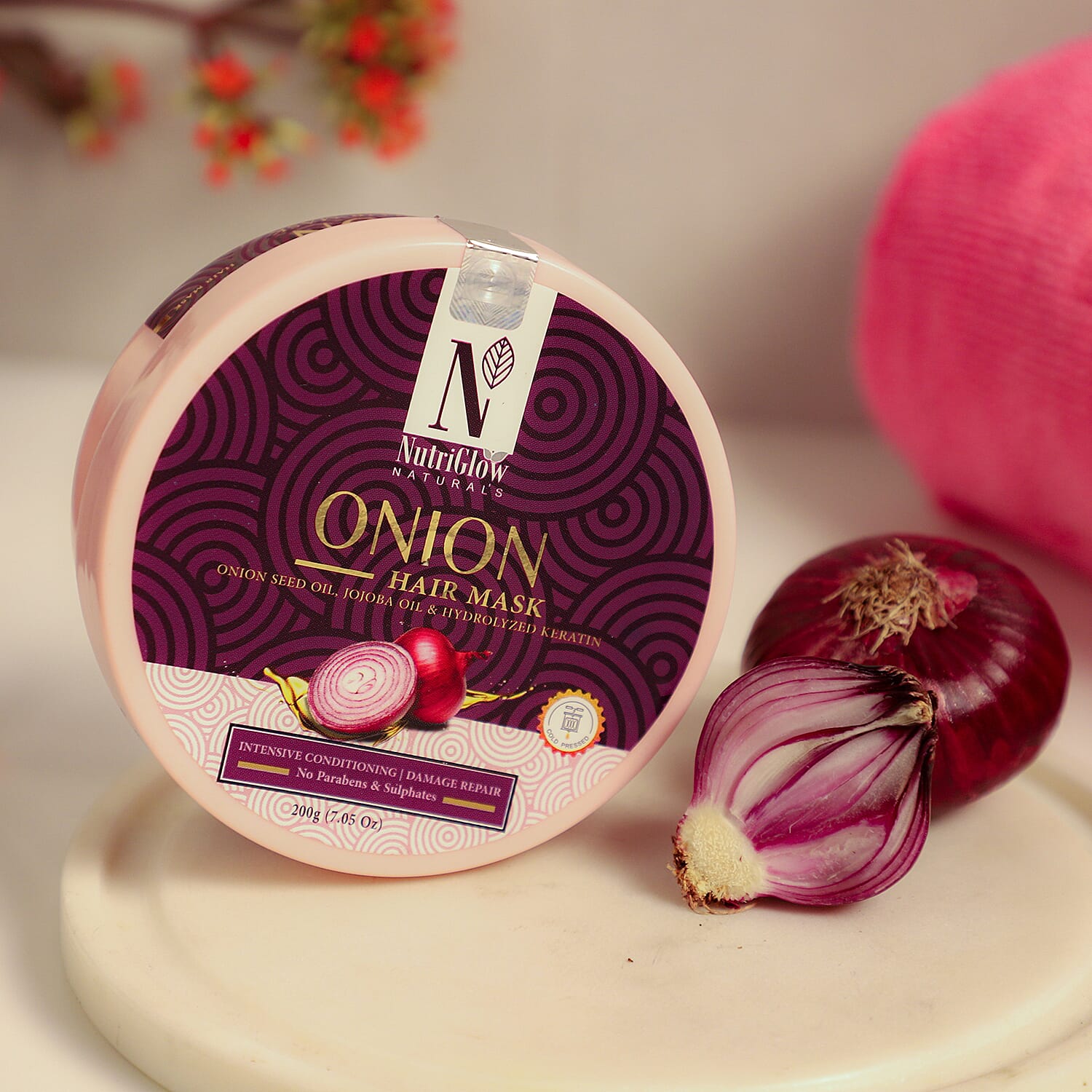 NutriGlow Naturals - Onion Hair Mask - 200g 6019061 2