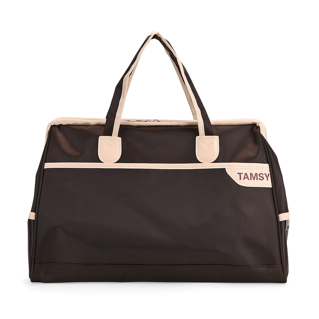 First Time Ever - Tamsy Travel Duffel Bag with Double Handle - Coffee