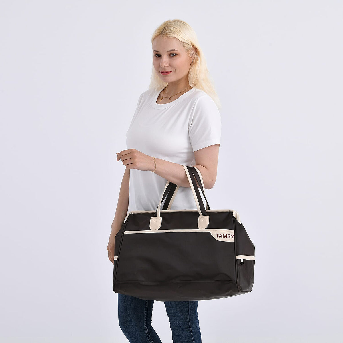 Tamsy Travel Duffel Bag with Double Handle - Coffee 8078800 2