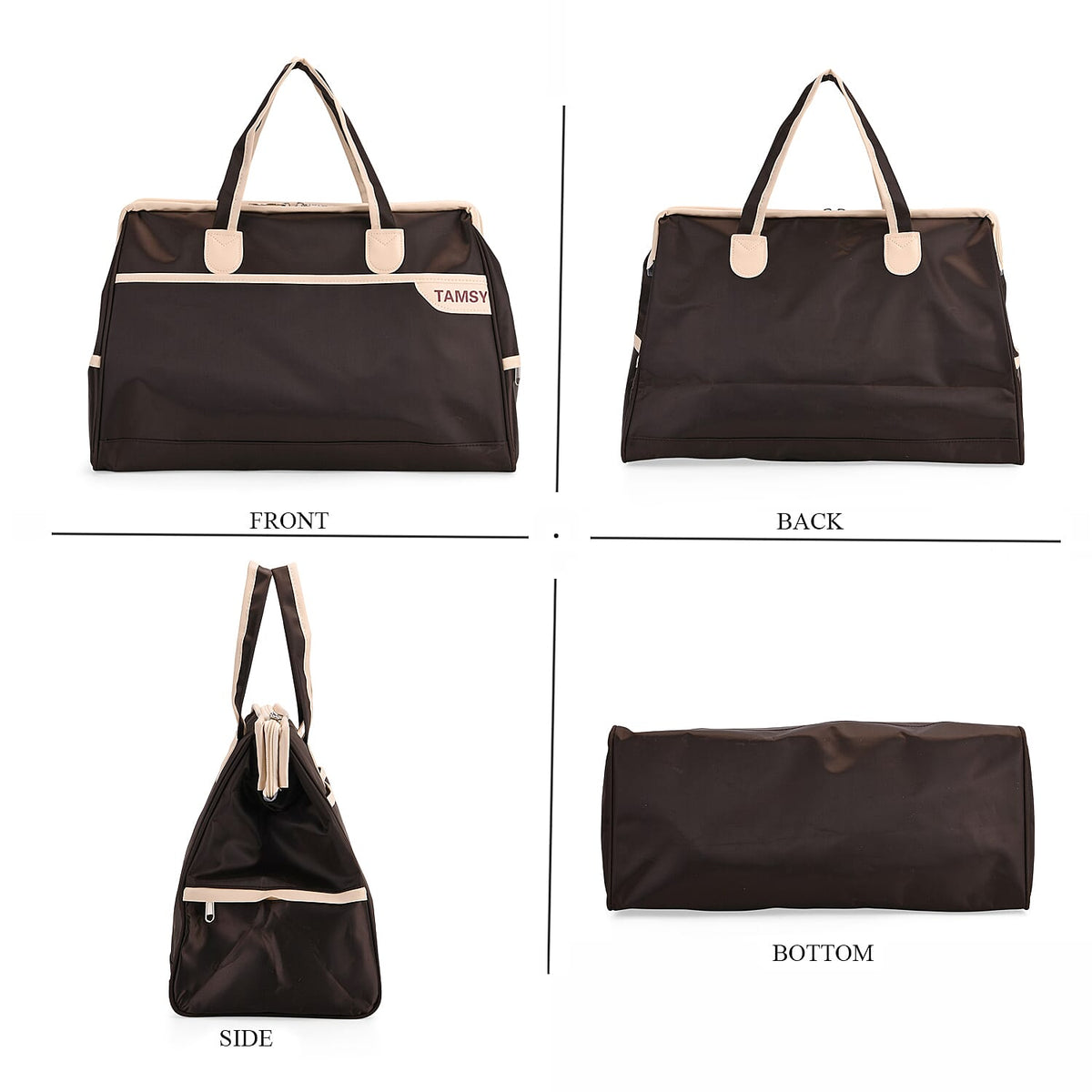 Tamsy Travel Duffel Bag with Double Handle - Coffee 8078800 4