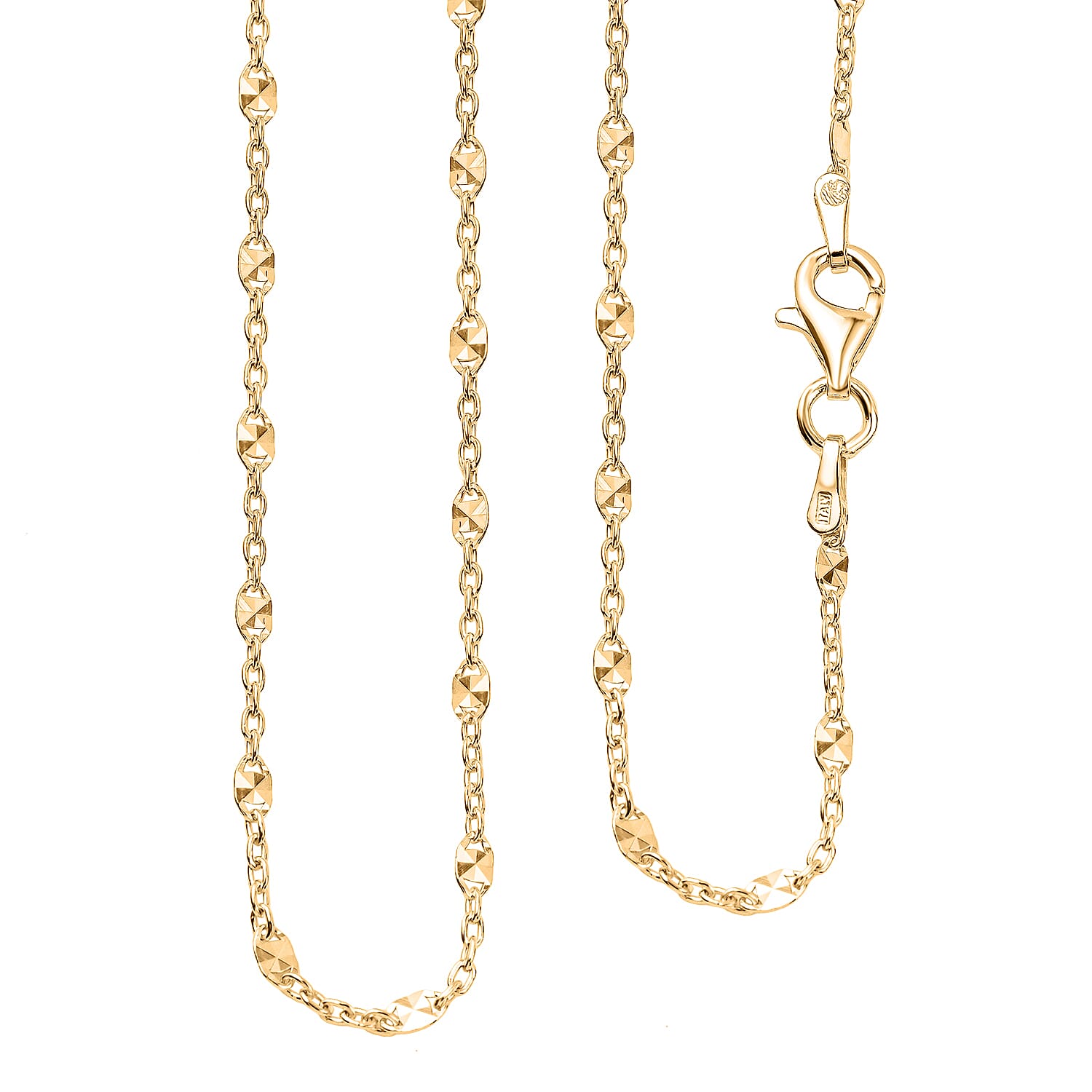 ONE TIME CLOSE OUT DEAL - Mariner Gold Overlay Sterling Silver Chain  (Size - 20) 7990600 0