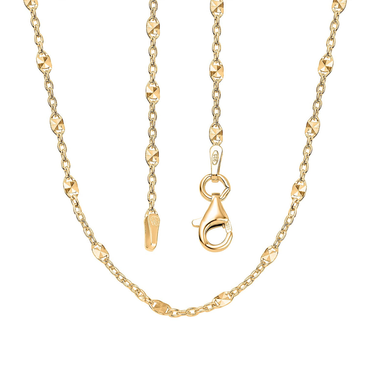 ONE TIME CLOSE OUT DEAL - Mariner Gold Overlay Sterling Silver Chain  (Size - 20) 7990600 3
