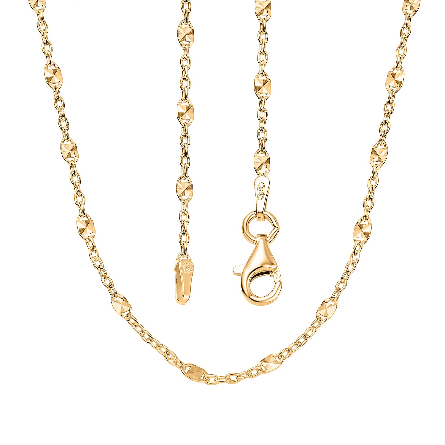 ONE TIME CLOSE OUT DEAL - Mariner Gold Overlay Sterling Silver Chain  (Size - 20) 7990600 3