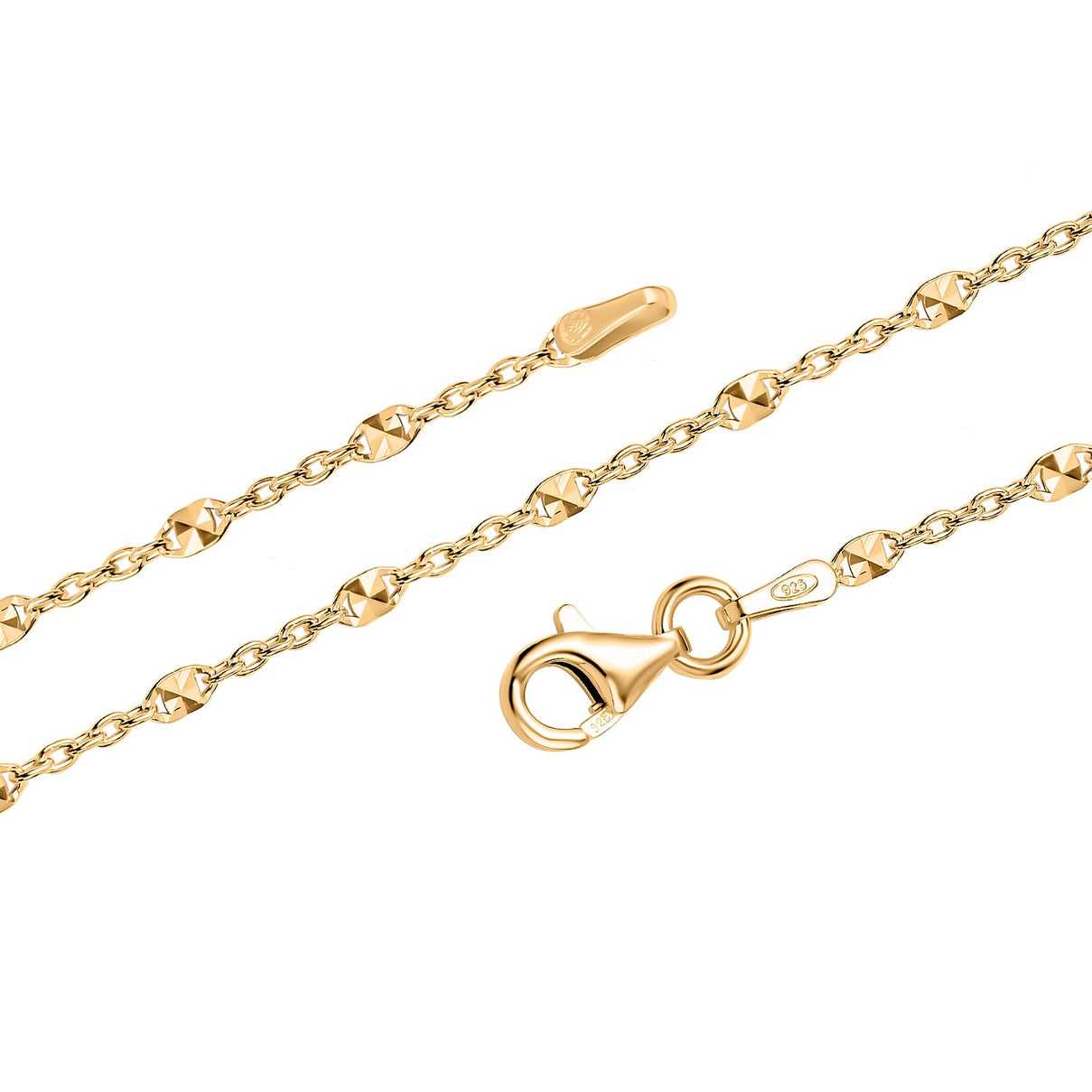 ONE TIME CLOSE OUT DEAL - Mariner Gold Overlay Sterling Silver Chain  (Size - 20) 7990600 4