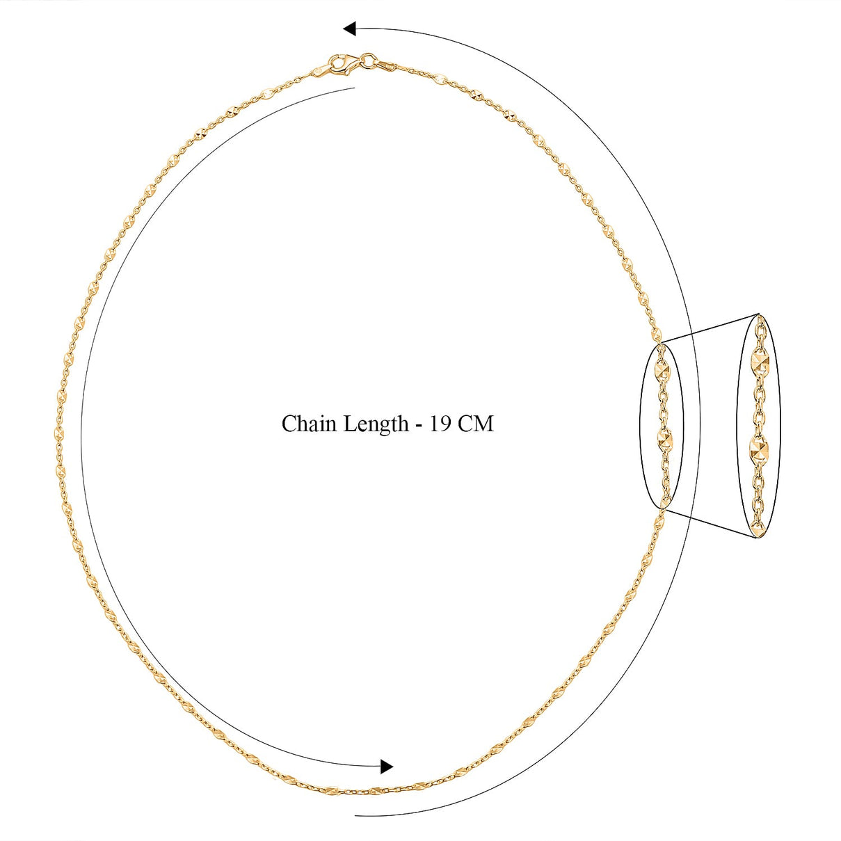 ONE TIME CLOSE OUT DEAL - Mariner Gold Overlay Sterling Silver Chain  (Size - 20) 7990600 5