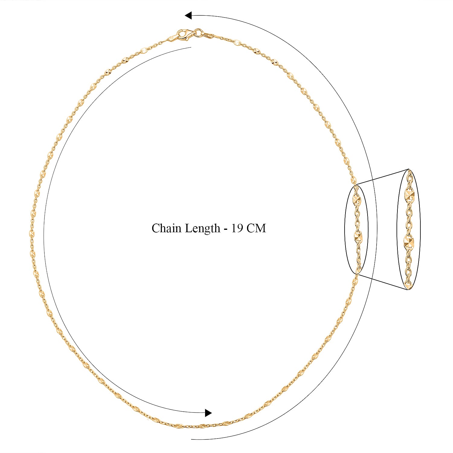 ONE TIME CLOSE OUT DEAL - Mariner Gold Overlay Sterling Silver Chain  (Size - 20) 7990600 5