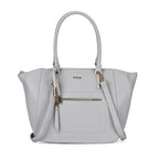 ONE TIME CLOSEOUT DEAL - Large Convertible Fully Lined Crossbody Bag  - Grey