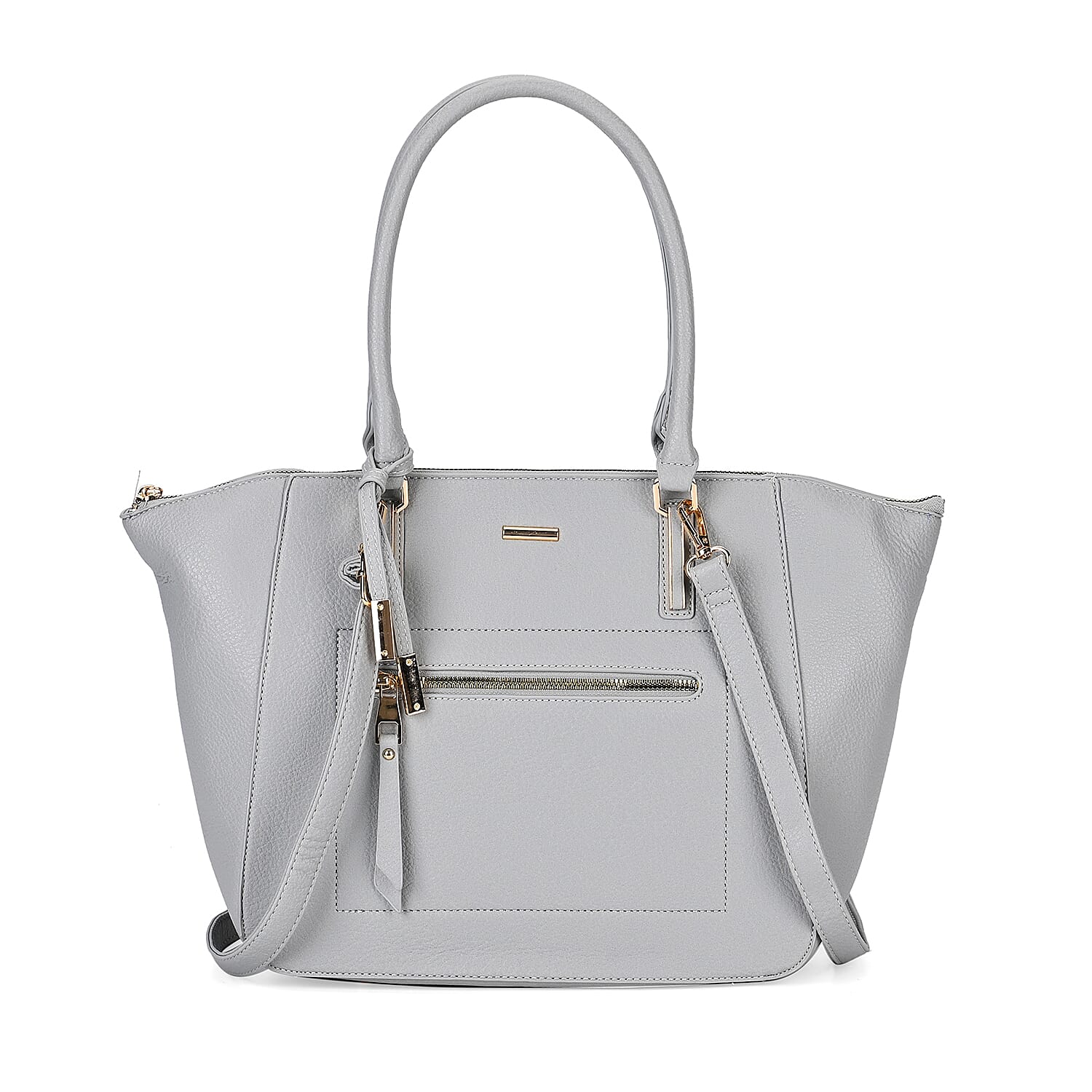 ONE TIME CLOSEOUT DEAL - Large Convertible Fully Lined Crossbody Bag  - Grey 7841299 0