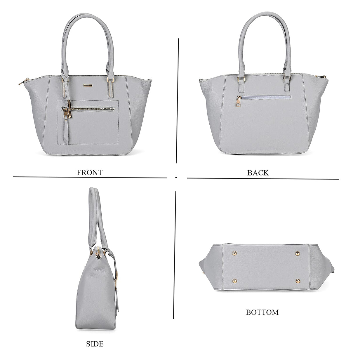ONE TIME CLOSEOUT DEAL - Large Convertible Fully Lined Crossbody Bag  - Grey 7841299 2
