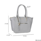 ONE TIME CLOSEOUT DEAL - Large Convertible Fully Lined Crossbody Bag  - Grey
