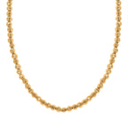 Ottoman Treasures - 14K Yellow Gold Diamond Cut Ball Beads Necklace (Size - 19 with Ext.) with Lobster Clasp Gold Wt. 9.16 Gms.