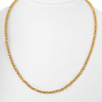 Ottoman Treasures - 14K Yellow Gold Diamond Cut Ball Beads Necklace (Size - 19 with Ext.) with Lobster Clasp Gold Wt. 9.16 Gms.