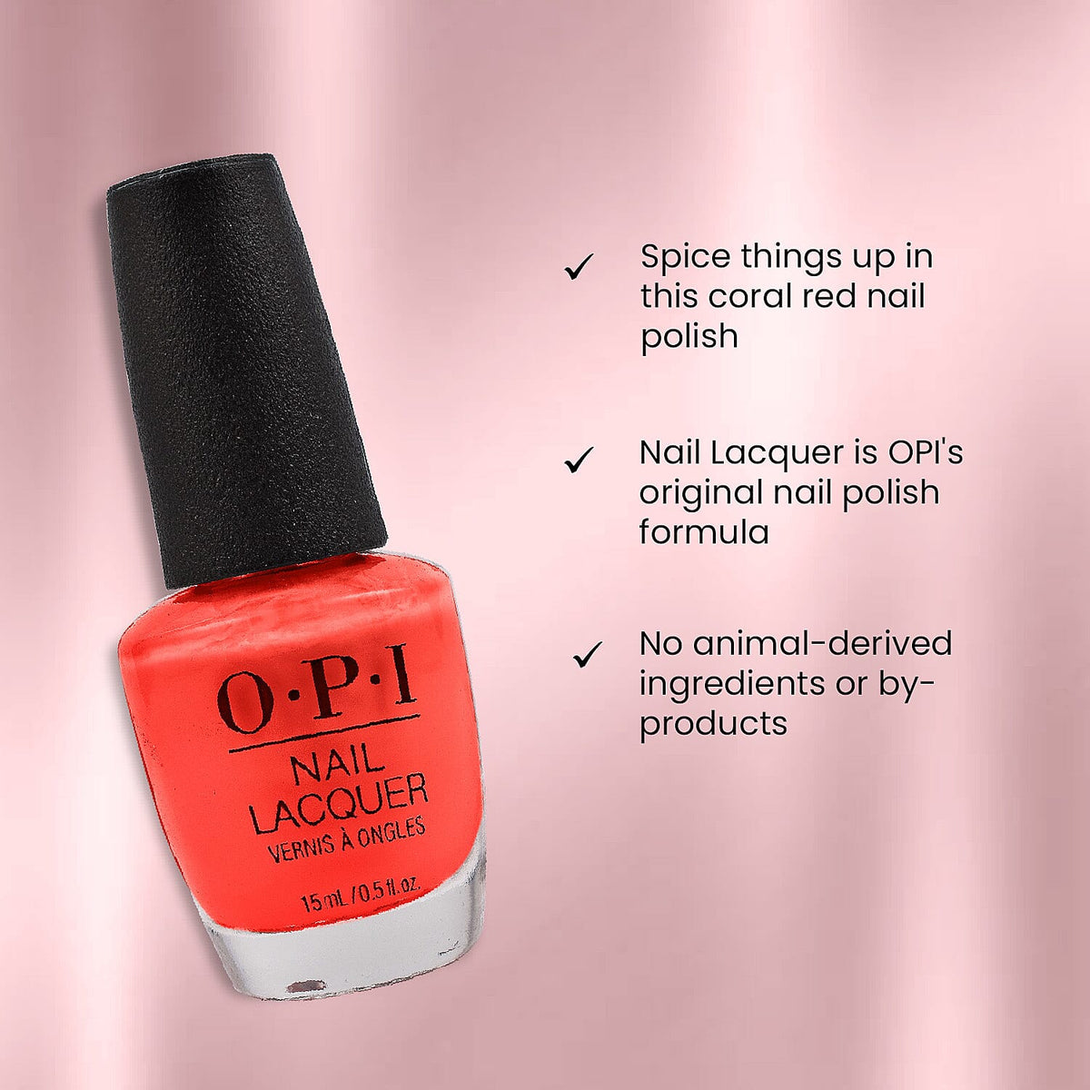 OPI Nail Polish A Good Man-Darin Is Hard To Find - 15Ml Coral Red 7565039 4