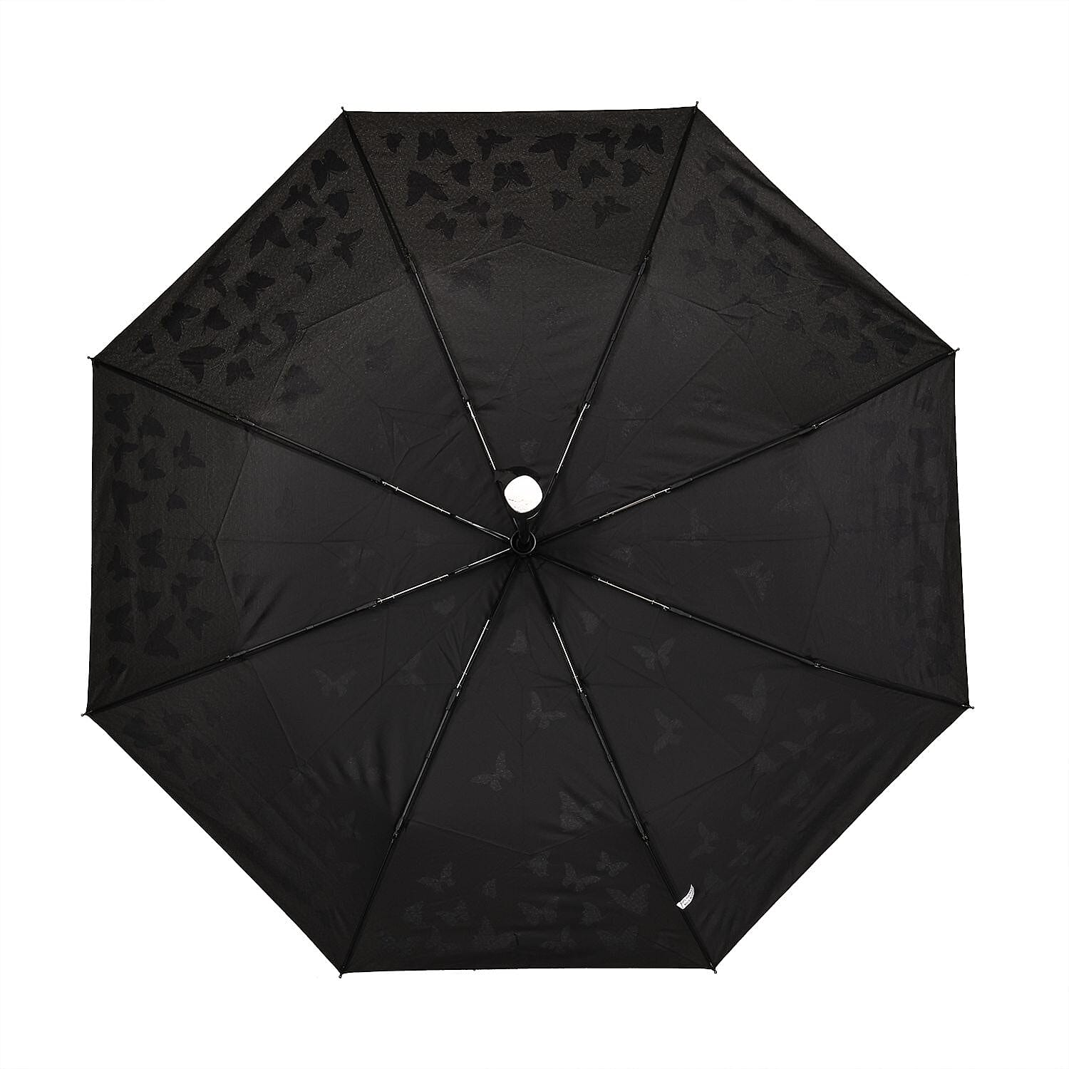 Colour Changing Butterfly Pattern Auto Open - Close Umbrella - Black 7320394 4