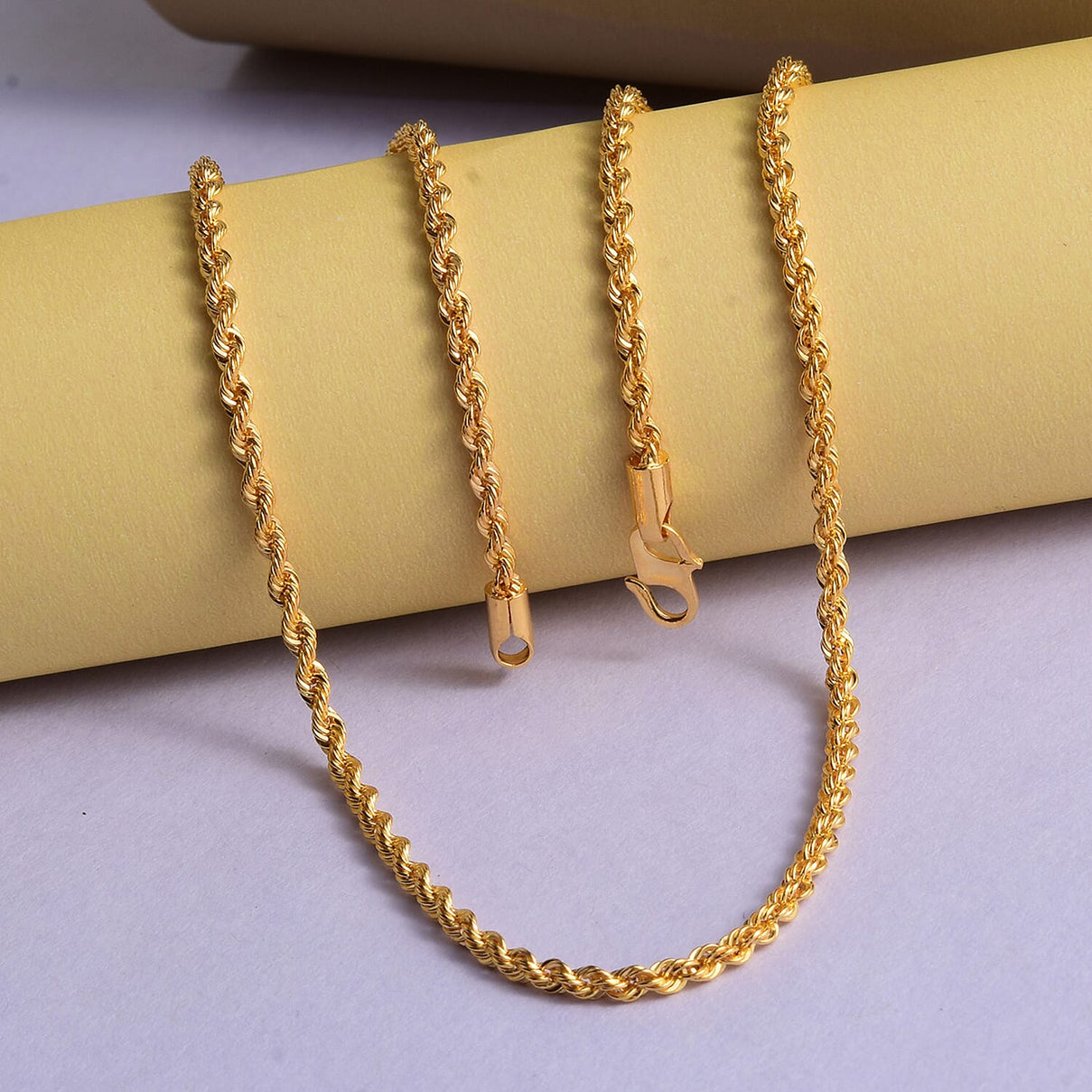 20K Yellow Gold Rope Necklace (Size - 18) with Lobster Lock 7512249 3
