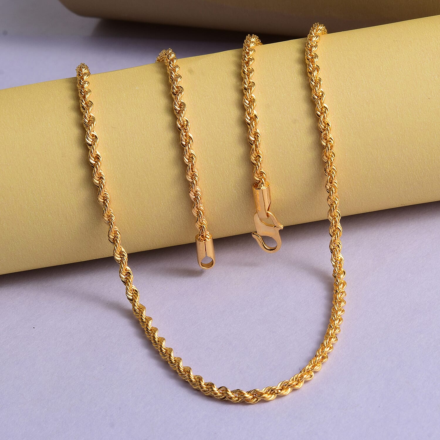 20K Yellow Gold Rope Necklace (Size - 18) with Lobster Lock 7512249 3