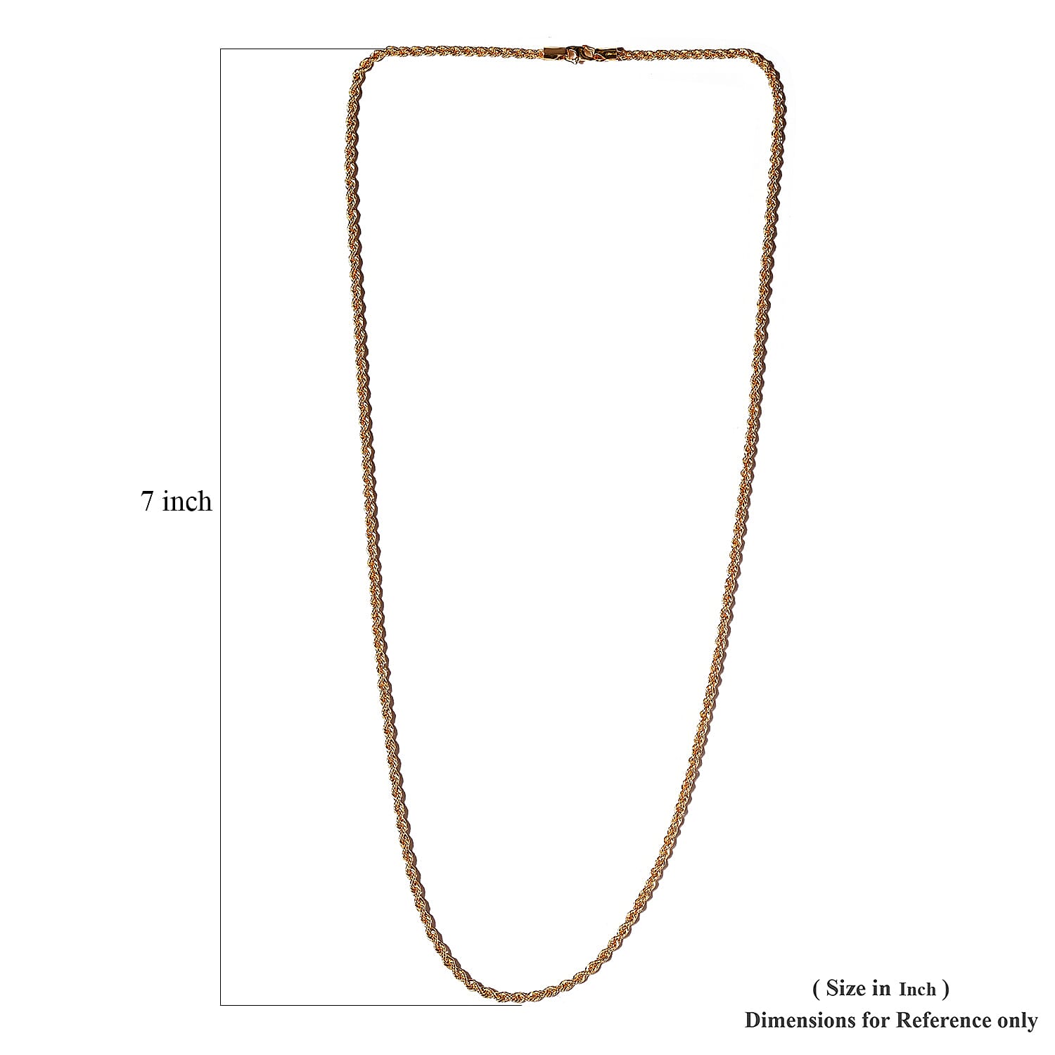 20K Yellow Gold Rope Necklace (Size - 18) with Lobster Lock 7512249 6