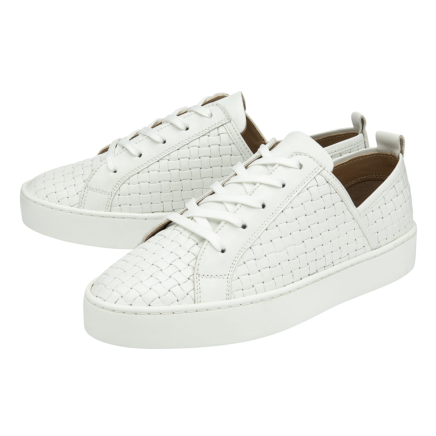 Lotus Leather Kate Lace-Up Trainers - White 7128368 0