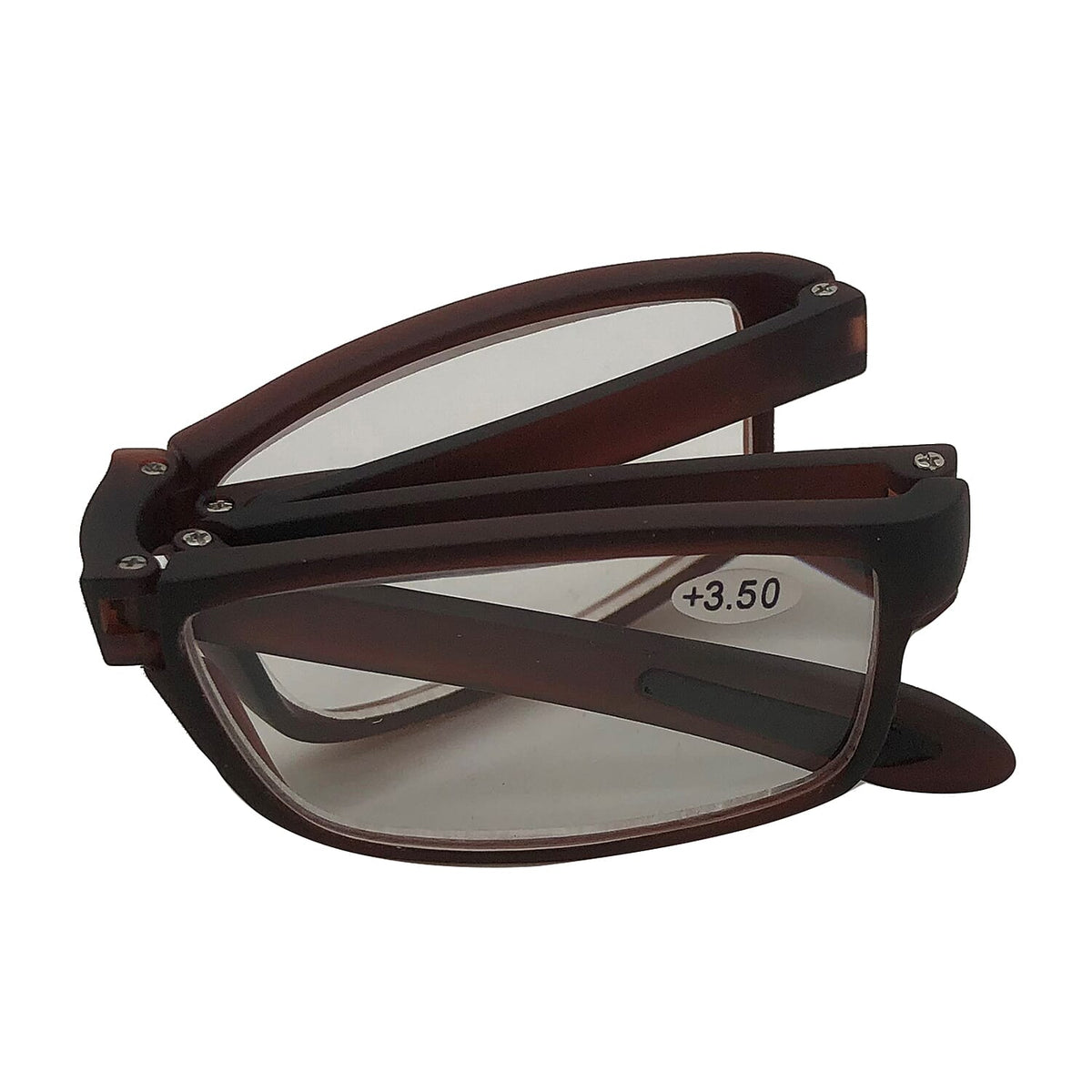 OXFORD Foldable Rectangular Reading Glasses - Dark Brown 6527824 1