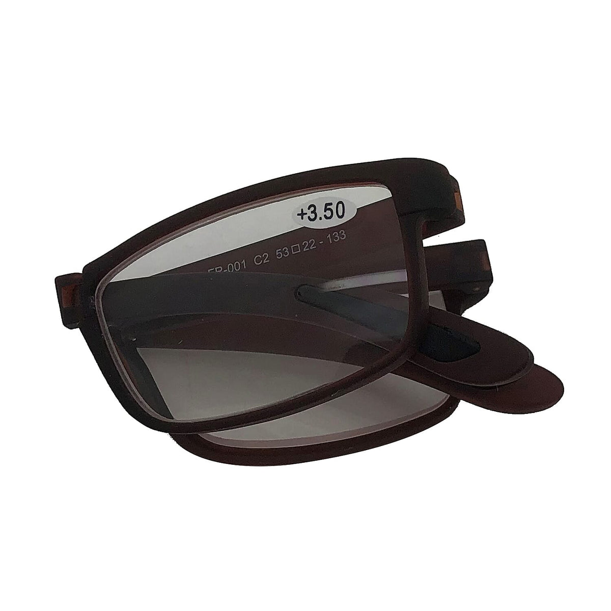 OXFORD Foldable Rectangular Reading Glasses - Dark Brown 6527824 2