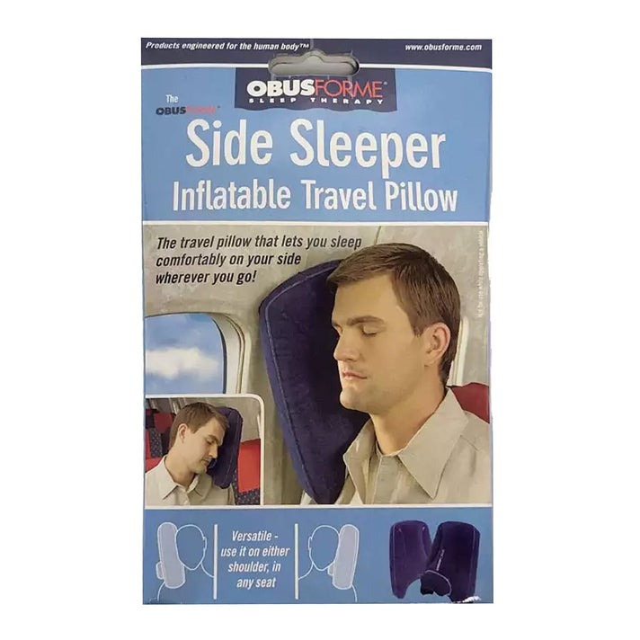ObusForme Side Sleeper inflatable Travel Pillow - Black V32733178 1