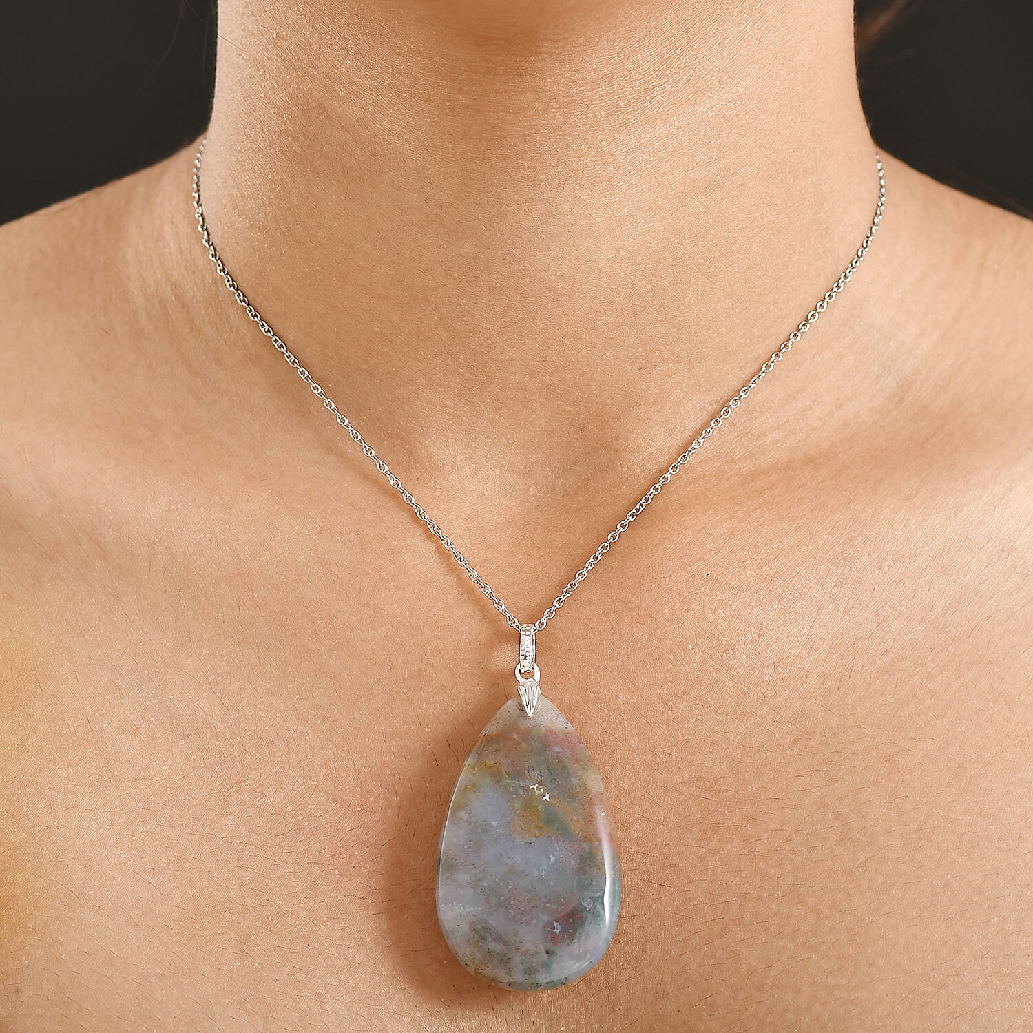Ocean Jasper Pendant with Chain (Size 20) 119.18 Ct. 4433186 3