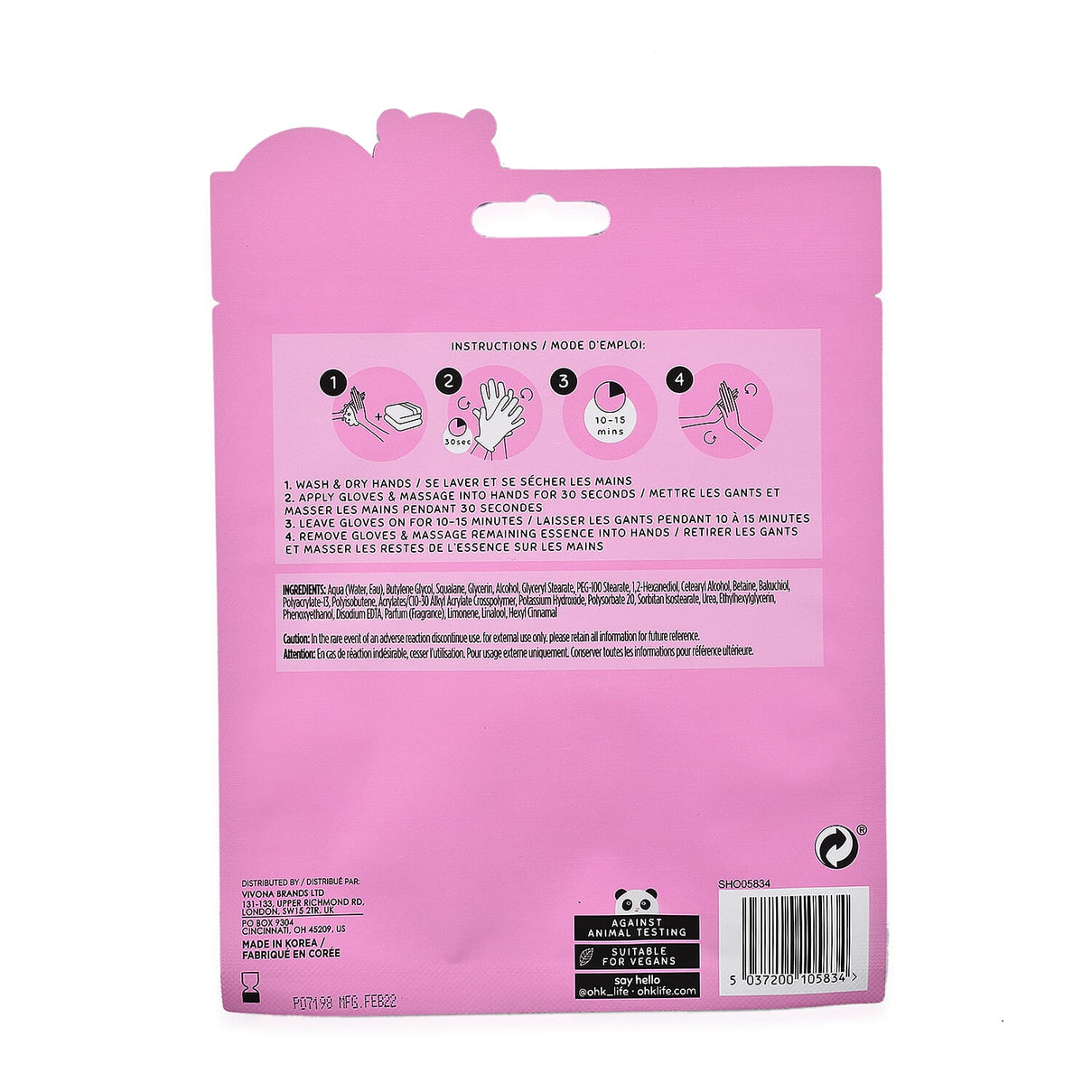 Oh K! Age Defence Hand Mask - Pack of 6 7280080 3