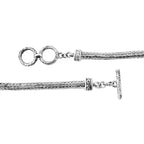Olmec Jade  Bracelet With T Bar Clasp (Size - 7.5-8) Sterling Silver 61.5 CT