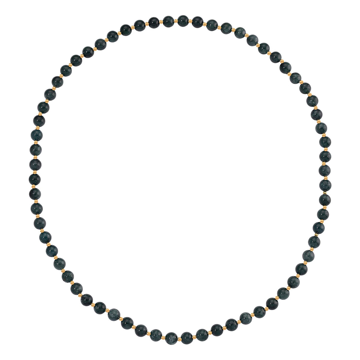 Natural Type A Jadeite Beads Necklace (Size - 30) in Yellow Gold Plating Sterling Silver 500.00 Ct. 8245219 3