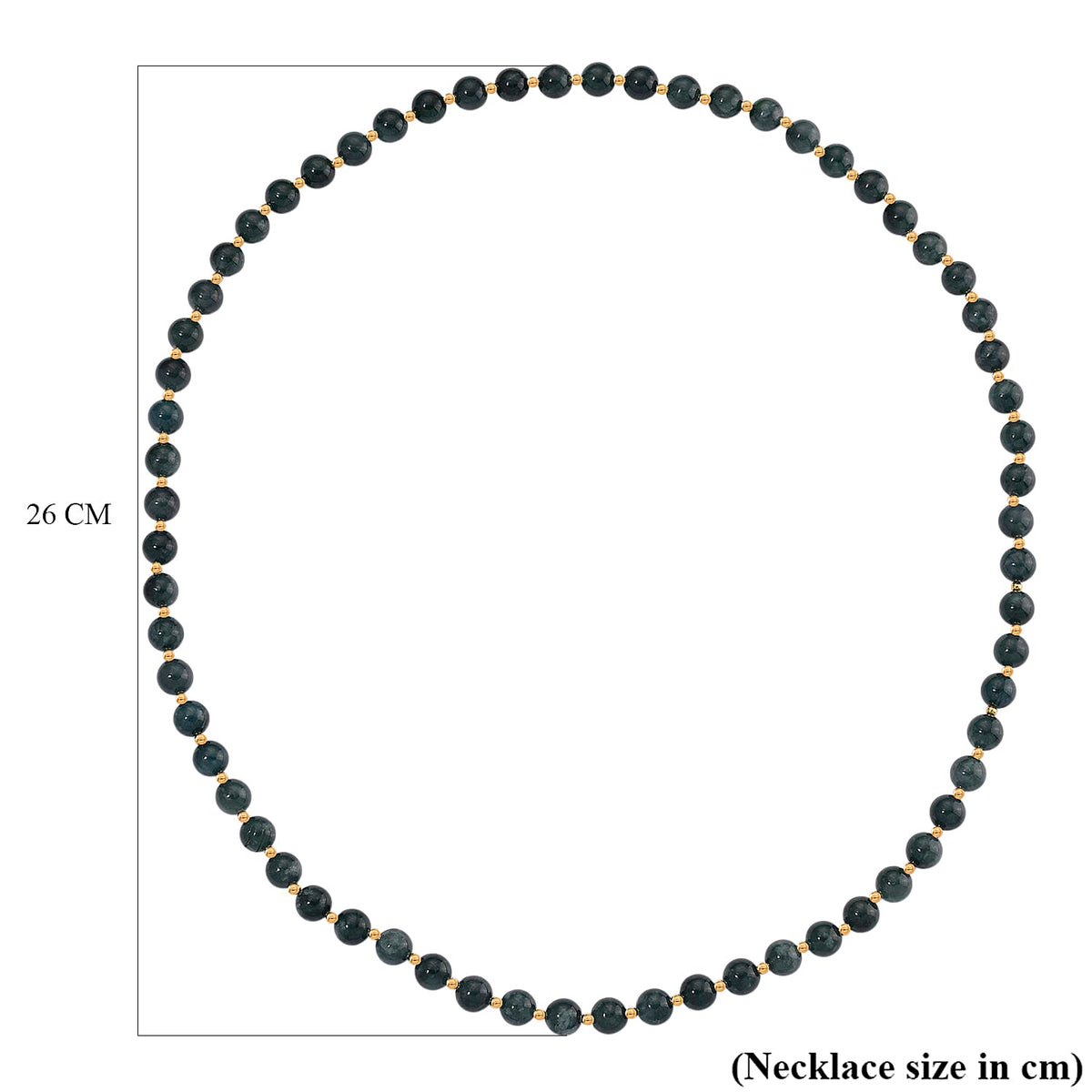 Natural Type A Jadeite Beads Necklace (Size - 30) in Yellow Gold Plating Sterling Silver 500.00 Ct. 8245219 5