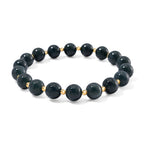 SUPER RARE - Natural Type A Jadeite Bracelet (Size 7.5 Strachable) in Yellow Gold Overlay Sterling Silver 120.00 Ct.