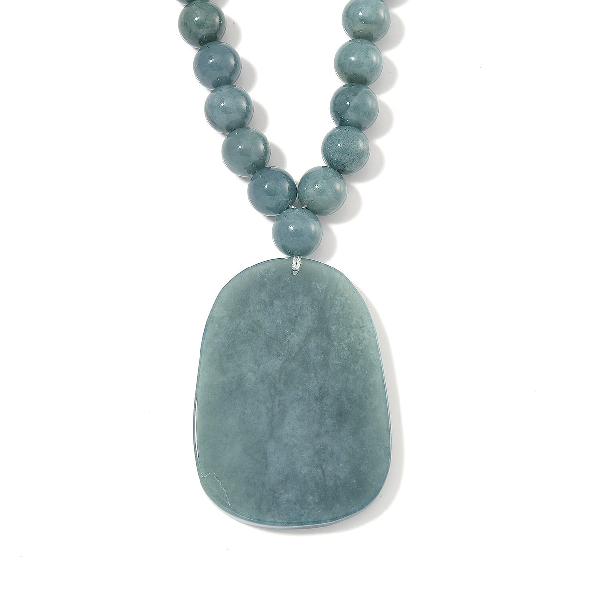 Olmec Jadeite Dragon Carved Pendant Necklace (Size - 20) in Rhodium Overlay Sterling Silver V32537548 11