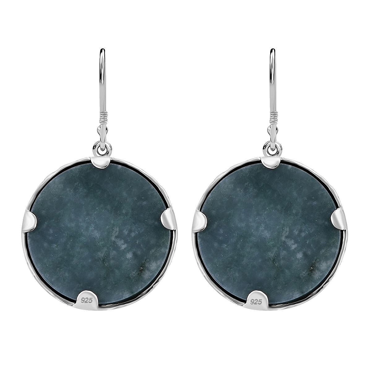 Royal Bali Collection - Guatemala Natural Type A Olmec Jadeite Jade Hook Earring in Sterling Silver 34.28 Ct. 7949192 6