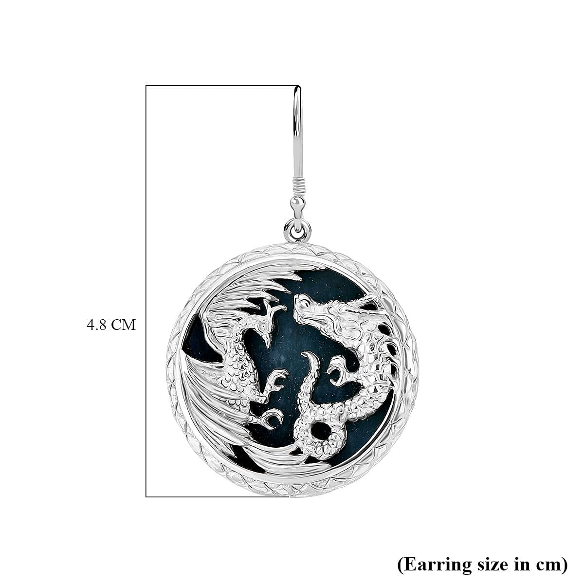 Royal Bali Collection - Guatemala Natural Type A Olmec Jadeite Jade Hook Earring in Sterling Silver 34.28 Ct. 7949192 8