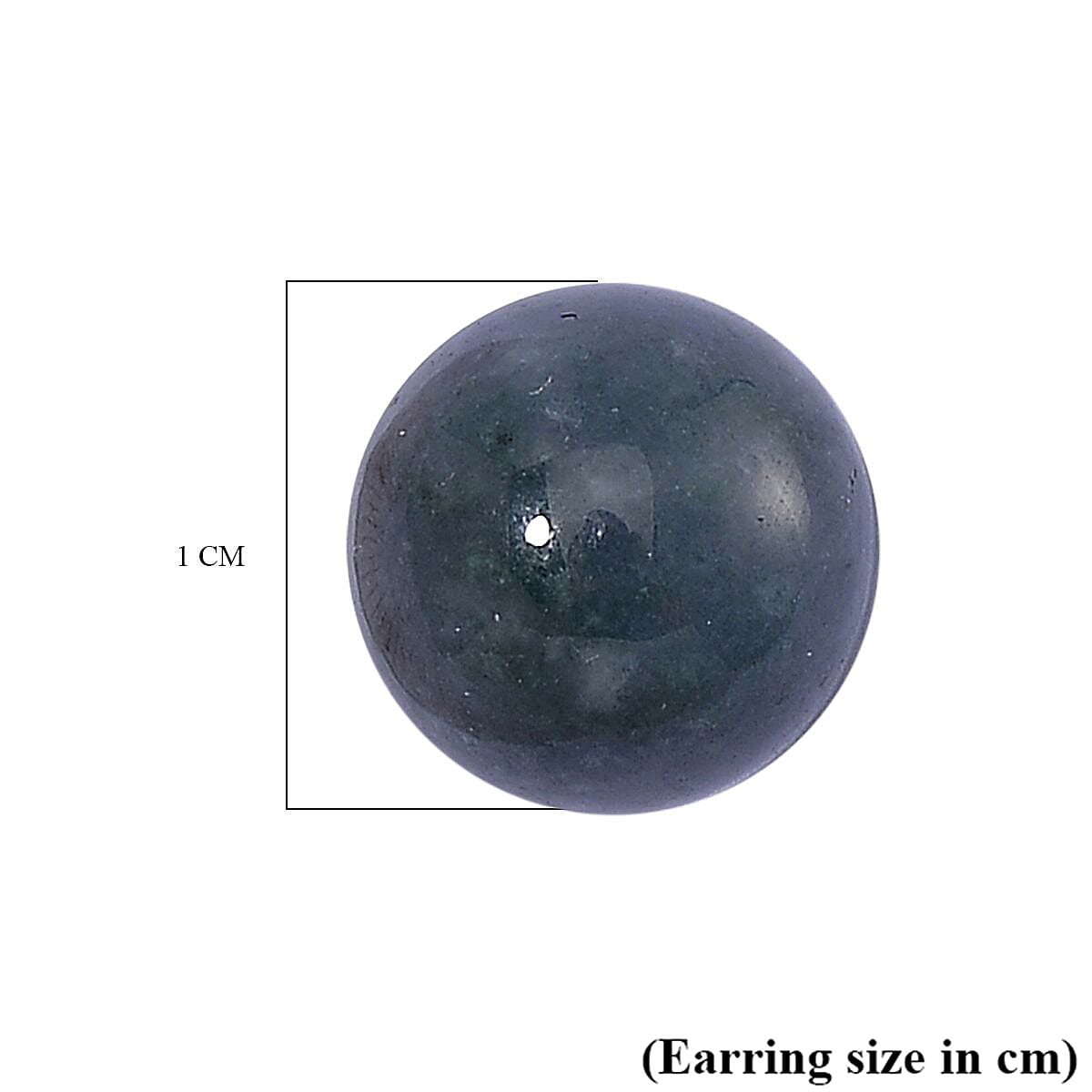 Natural Type A Olmec Jadeite Jade Ball Stud Earring with Push Back in Yellow Gold Plated Sterling Silver 15 Ct. 8143774 6