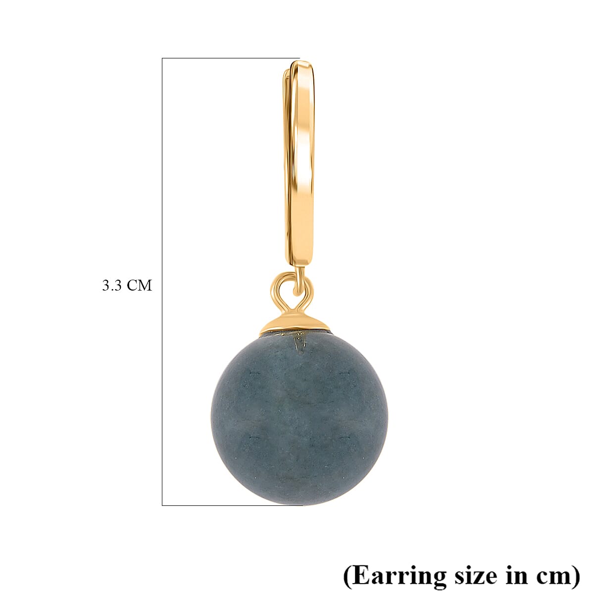 Natural Type A Olmec Jadeite Drop Earrings in Yellow Gold Plated Sterling Silver 30.00 Ct. 8065004 10