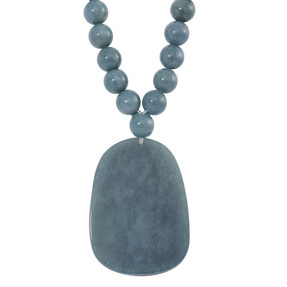 Olmec Jadeite Dragon Carved Pendant Necklace (Size - 20) in Rhodium Overlay Sterling Silver V32537548 10